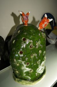 ceramiczna lampa kaktus